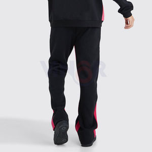 เสื้อวอร์มผู้ชายผ้าฟลีซแบบมีฮู้ดสไตล์สตรีทแวร์บ็อกซี่ฟิตเนสชุดวอร์มสีดำสำหรับผู้ชาย - Product Image 6