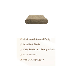 Disponible en varios tamaños, piezas profesionales modernas y duraderas para escaleras, tapas de poste Newel de roble rojo NPC04 para cualquier escalera - Product Image 4