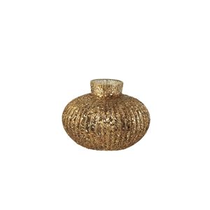 Vaso di vetro decorativo mosaico oro 20*20*15 CM