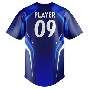 Camiseta de béisbol sublimada de poliéster 100% de estilo deportivo personalizado, camisetas deportivas de softball transpirables, juego de ropa deportiva - Product Image 5
