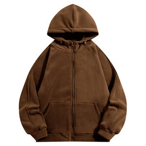 Fabricant de sweats à capuche en polaire sherpa à fermeture éclair unisexe, lourds et thermiques pour l'hiver, en gros, OEM, ODM - Product Image 4