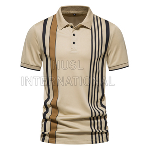 เสื้อโปโลพิมพ์ลายสำหรับผู้ชาย เสื้อกอล์ฟแบบกำหนดเองสำหรับฤดูร้อน ดีไซน์พิมพ์ลายประสิทธิภาพสูง - Product Image 2