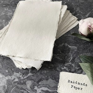 A5 Tarjeta de trapo de algodón hecha a mano en blanco 250gsm Paquete de 5 ARTÍCULO DE VENTA - Product Image 3