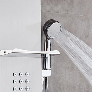 ZEPENG <span class=keywords><strong>colonne</strong></span> <span class=keywords><strong>de</strong></span> <span class=keywords><strong>douche</strong></span> murale en acier inoxydable 304 <span class=keywords><strong>de</strong></span> haute qualité panneau <span class=keywords><strong>de</strong></span> <span class=keywords><strong>douche</strong></span> LED à 5 fonctions avec système <span class=keywords><strong>de</strong></span> stockage <span class=keywords><strong>de</strong></span> plaques - Product Image 6