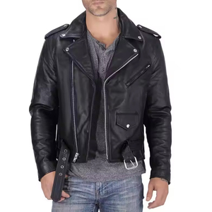 Vestes en cuir de vachette véritable entièrement personnalisées pour hommes/Nouvel arrivage de vestes en cuir pour hommes au design personnalisé à la mode - Product Image 3