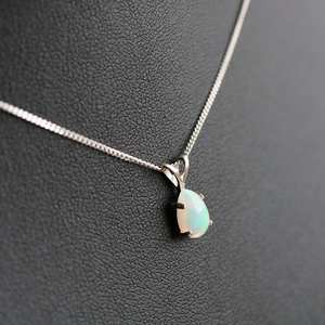 Piedra preciosa de ópalo etíope Natural 925 plata esterlina hecha a mano diseñador joyería fina Collar para mujer personalizado - Product Image 4