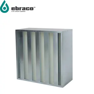 Hoge Kwaliteit Aangepaste Hvac Hvac Ahu Cleanroom Filter 24X24X12 Inch 12 Maanden Garantie 99.995% V Bank 4V 610X610X292Mm Hepa