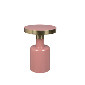 Émail noir fini table basse à dessus arrondi en métal de conception standard brillant meilleure table d'extrémité en métal de taille de qualité - Product Image 3