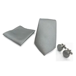 Các chuyên gia trong sản xuất Bộ quà tặng Micro dệt Polyester Chất liệu làm hộp quà tặng cho Tie túi vuông Khuy măng sét