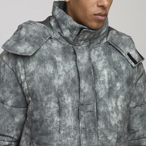 เสื้อโค้ทกันน้ำสำหรับผู้ชายไซส์ใหญ่พิเศษแบบสั่งทำได้ ขายส่ง เสื้อแจ็คเก็ตบุใยฝ้ายแบบโอเวอร์ไซส์ เงา สำหรับฤดูหนาว - Product Image 3