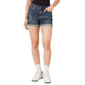 Shorts de Mezclilla Personalizados con tu Propia Marca, Cintura Media, Elásticos, Casuales, Lavados, 100% Algodón, Secado Rápido para Verano - Product Image 2