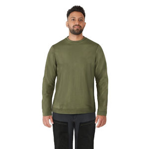 Sweat-shirt à col rond épais décontracté pour hommes Pull-over d'hiver en coton uni Vente en gros en polaire solide imprimé brodé avec logo personnalisé - Product Image 3
