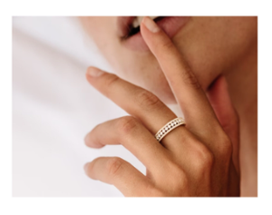 Bague de mariage pour femme Tishya Diamond, fournisseur indien, 0,64 ct, moissanite, triple rangée, tendance, plaqué or rose, bague hindoue - Product Image 3