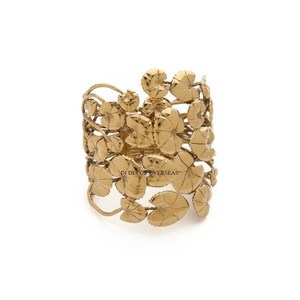 Anillos de Servilleta de Lujo Hechos en Metal de Primera Calidad con Diseño de Hojas Chapadas en Oro de Alta Calidad, Decoración de Mesa de la India - Product Image 2
