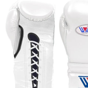 Gants de boxe à lacets Winning, blanc et noir, cuir véritable de qualité supérieure, gants de boxe professionnels pour l'entraînement et les combats, 8oz 10oz 12oz 14oz - Product Image 2