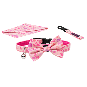 Shark Pattern <b>Dog</b> <b>Bow</b> <b>Tie</b> Adjustable Pet Collar Accessory Soft Fabric with Easy Buckle Closure - Product Image 3