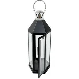 Large Size Metal Lantern Beveled Glass Innovative Designer Hexagon Luxurious Garden Wedding Decoration Candle Lantern