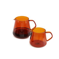 Cone en verre ambré Respectueux de l'environnement Serveur de café stocké 300ml/600ml Pichet en borosilicate durable pour le café Accessoires pour infuseurs goutte à goutte