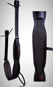 สายรัดหนังคุณภาพพรีเมี่ยมสำหรับการขี่ม้าพร้อมเบาะนุ่มหัวเข็มขัดลูกกลิ้งเส้นรอบวงม้า - Product Image 6