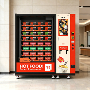 Robot distributeur intelligent TCN pour repas chauds <span class=keywords><strong>24h</strong></span>/24 <span class=keywords><strong>en</strong></span> milieu hospitalier, avec micro-ondes intégré et bras robotique anti-pincement pour médecins et infirmières - Product Image 1