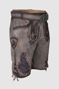 Alta calidad alemán Trachten bávaro Lederhosen Oktoberfest Kurz cabra Suede Lederhose 2025 - Product Image 6