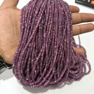 Exquisitas Cuentas Redondas Facetadas de Rubí Rosa Natural de 3 mm a 5 mm para la Elaboración de Joyería Fina - Product Image 1