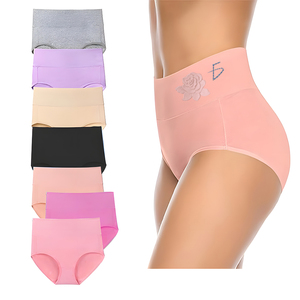 Intimo Sportivo da Donna a Vita Alta con Funzione Sollevamento Fianchi, Ricamo e Decorazione a Fiocco, Disponibile in Taglia XL Unica, Fornitura ODM - Product Image 1
