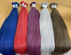 Extensiones de queratina de cabello I Tip de alta calidad Cabello ruso, extensiones de queratina de cabello eslavo natural ligero Fábrica de Vietnam - Product Image 6