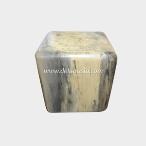 Cube Tamarind Wood Ottoman Solide Design Antique et Moderne Intérieur et Extérieur Salon et Siège de Meubles de Parc - Product Image 2