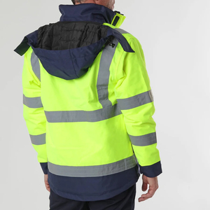 Veste de sécurité personnalisable pour vêtements de travail avec bandes de vêtements de travail d'hiver haute visibilité disponibles dans toutes les tailles et couleurs avec logo personnalisé - Product Image 6