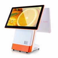 Дешевый 15,4 дюймов Win 10/Android сенсорный экран POS-система GMS-сервер с Google Store для оформления заказа в ресторане для малого бизнеса