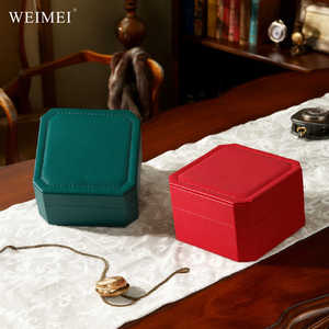 WEIMEI Pu <b>Leather</b> Octagonal Watch Storage Box Water Resistant Mechanical Watch Bracelet Bangle Packaging Box Wholesale - Product Image 2