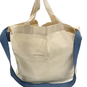 Bolsa de lona de algodón personalizable para damas portátil con dos estilos diferentes de asas para la moda de verano - Product Image 5