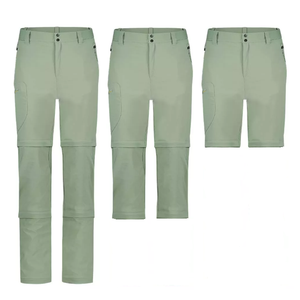 Pantalon de randonnée extensible à double fermeture éclair convertible, short de sport multi-poches, respirant, pantalon multifonctionnel pour la randonnée - Product Image 1