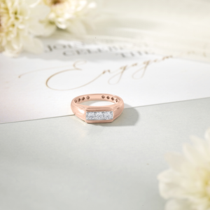 แหวนเพชรหมั้นโรส ฮาโลสำหรับผู้หญิง - Product Image 3