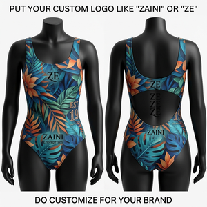 Premium 220 GSM 100% Polyester Solid <b>Blue</b> Green Orange Women's Bikini 2 Piece Set High Waist Triangle <b>Bra</b> Reversible OEM ODM - Product Image 1