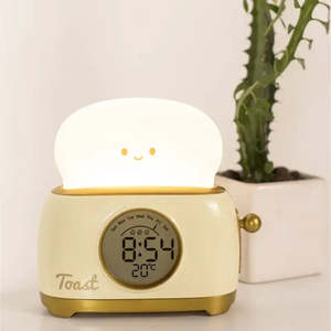 Modern <b>Digital</b> Alarm <b>Clock</b> in Breadboard Design Plastic Material with Temperature Feature - Product Image 3