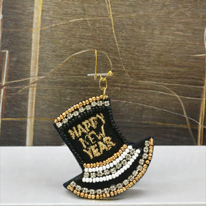 Tendance multicolore bonne année chapeau conception boucles d'oreilles Offres Spéciales pour les femmes unisexe à la mode Style classique bijoux de fête - Product Image 2