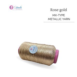 Haute ténacité 150D broderie Jari MX Type Polyester Jari avec Lurex S et ST Type métallisé or Rose MX Type fil métallique - Product Image 3