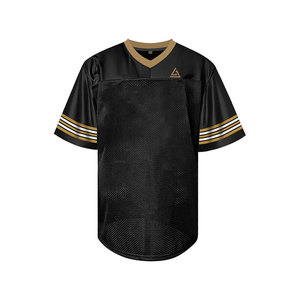 2025 maillot de football américain surdimensionné professionnel à manches courtes nouveau design respirant vêtements en gros - Product Image 2