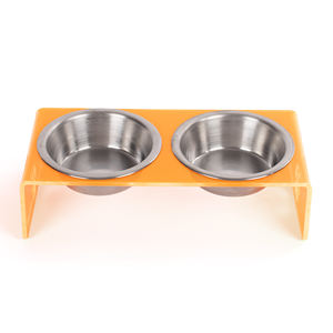 Station d'alimentation pour animaux de compagnie à double bol en acrylique, portable, étanche, grande capacité, pour chats, chiens, petits animaux, moderne, élégante, pour l'intérieur - Product Image 5