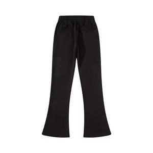 Pantalon en polaire évasé avec logo personnalisé pour hommes, pantalon évasé décontracté de style vintage, service OEM ODM, non tissé à motif droit - Product Image 2