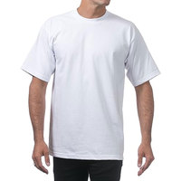 T-shirt à manches courtes pour homme Pro Club, 100% coton/polyester, poids lourd, col rond, séchage rapide, respirant, anti-boulochage, écologique