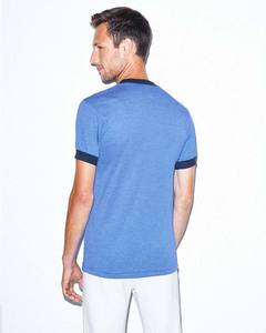 เสื้อผ้าผ้าใบเบลล่าสำหรับผู้ชายเสื้อยืดริงเกอร์สำหรับใส่ได้ทั้งชายและหญิงเสื้อยืดแขนสั้นผ้าโพลีคอตตอน - Product Image 3