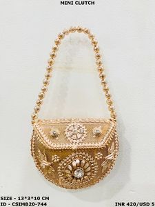 Embrague de noche de cristal y Metal hecho a mano de lujo Declaración exquisita para mujeres Ele en ocasiones de gran fiesta - Product Image 3