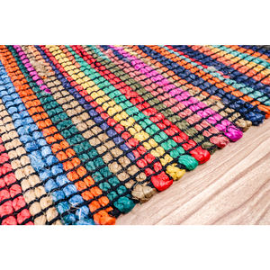 Alfombra de trapo tejida a mano antideslizante de gran calidad para moderna sala de estar disponible en tamaño personalizado a buen precio de exportador indio - Product Image 5