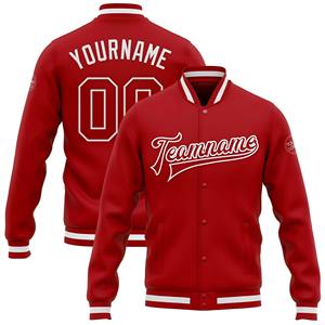 GAF Veste de baseball universitaire en coton pour hommes, col montant, logo personnalisé imprimé, haute qualité, style décontracté, vestes universitaires Letterman - Product Image 1