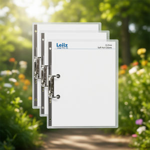 Leitz Clear PVC A5 Soft <b>Pocket</b> <b>Folder</b> 0.2mm Textured Eyelet Colorless - Product Image 3