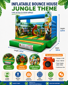 Professional <b>Inflatable</b> Playground 3x3x2 m – PVC Bouncy <b>House</b> – Outdoor/Indoor Professional Use – EU Compliance - Product Image 4