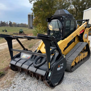 Chargeuse compacte CAT économique avec broyeur forestier robuste pour le débroussaillage et le nettoyage des terres, machine industrielle HD - Product Image 1